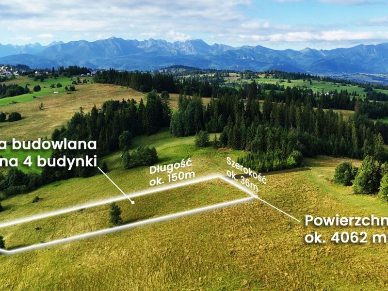 Działka budowlana w Gliczarowie 4 Działka budowlana w Gliczarowie 4